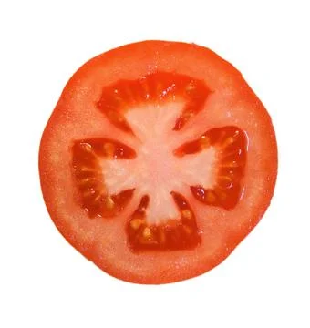 Section of fresh tomato Stock Photos