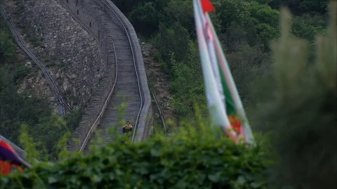 A section of The Great Wall of China Video stock 88728340