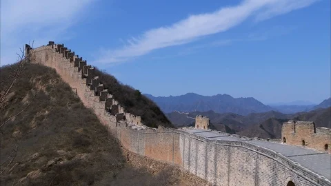 A section of The Great Wall of China Stock Footage 88834125