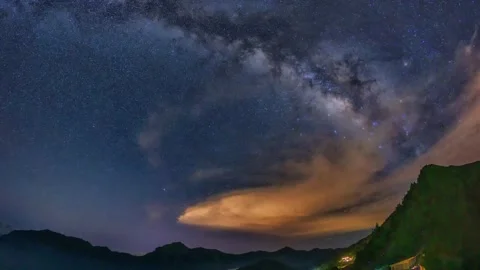 A section from the Milky Way and the Andromeda Galaxy Stock-Footage 202825258