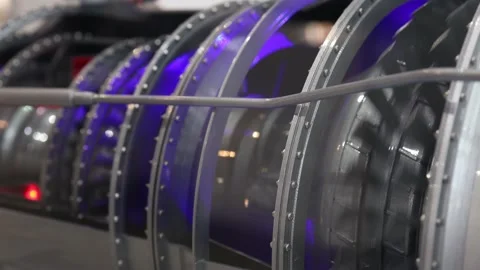 Section model of a historic jet engine Vídeos de archivo 142099494