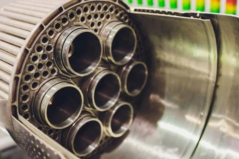 Section model of a historic jet engine. 스톡 사진