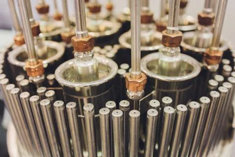 Section model of a historic jet engine. Foto stock