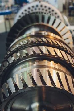 Section model of a historic jet engine. Foto stock