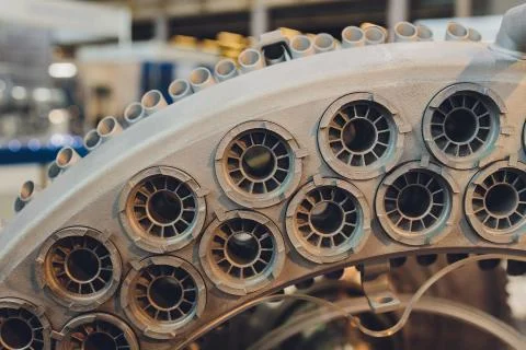 Section model of a historic jet engine. 스톡 사진