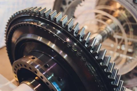 Section model of a historic jet engine. 스톡 사진
