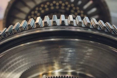 Section model of a historic jet engine. Foto stock