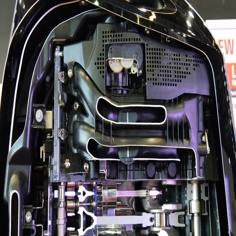 Section of an outboard engine Stock Footage 69447108