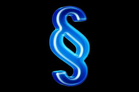 Section, paragraph symbol with hologram effect, 3D rendering Stock Illustration