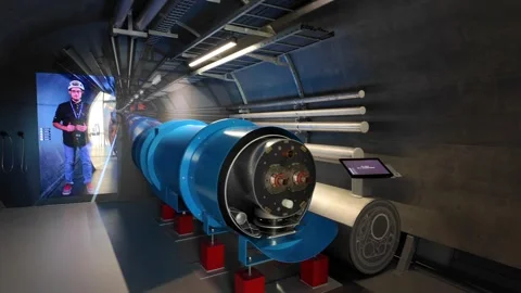 Section of the public section of the European Nuclear Research Center in Cern Stock Footage 270222362