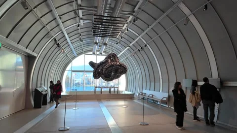 Section of the public section of the European Nuclear Research Center in Cern Stock Footage 270222573