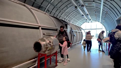 Section of the public section of the European Nuclear Research Center in Cern Stock Footage 270222576