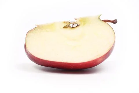 Section of red apple Stock Photos