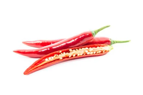 Section of red chili pepper ingredient Foto stock