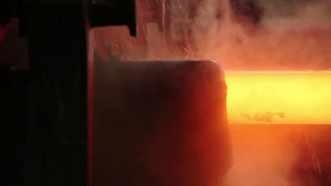 Section rolling and bar mills Stock Footage 72751376