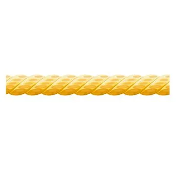Section of rope line on white background Stock Illustration