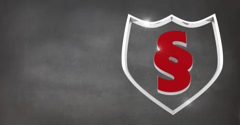 Section shield symbol icon with grey background Stock Illustration