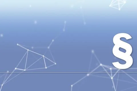 Section sign isolated on a blue background with constellations Stock Illustration