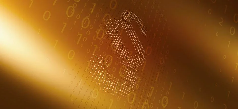 Section sign made from binary numbers, reflected against abstract background イラスト素材