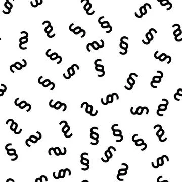 Section signs random seamless pattern. Vector paragraph marks background. Legal Stock Illustration