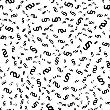 Section signs random seamless pattern. Vector paragraph marks background. Legal Stock Illustration
