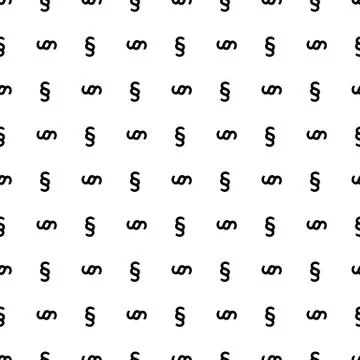 Section signs seamless pattern. Vector paragraph marks background. Legal code or Stock Illustration