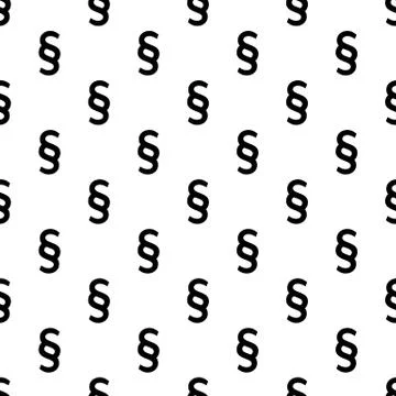 Section signs seamless pattern. Vector paragraph marks background. Legal code or Stock Illustration
