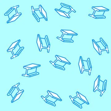 Section steel production vector seamless pattern Stock Illustration