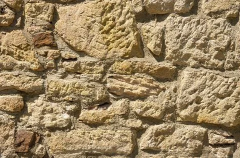 Section of Stone Wall Structure, pattern, texture, background, section of ... Stock Photos