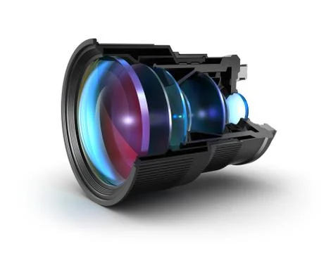 Sectional camera lens Stock Illustration