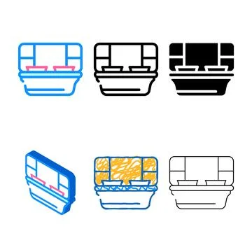 Sections lunchbox color icon range vector color Иллюстрация
