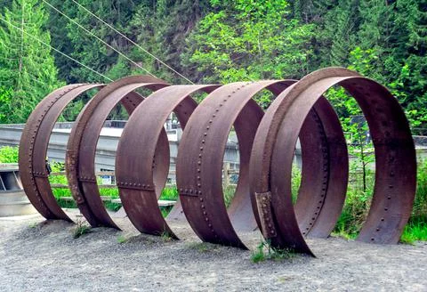 Sections of pipe Stock Photos