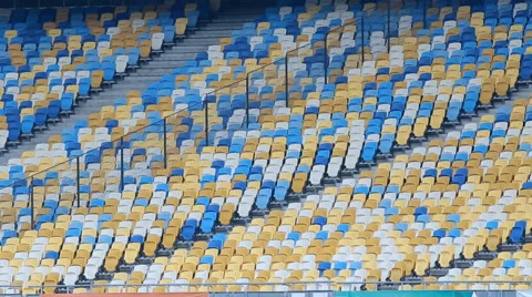 Sector of the stadium, the stadium without people Stock Footage 56870484