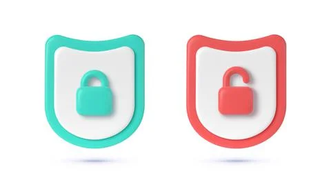 Secure 3d. Cyber safety concept. Computer technology concept. Internet イラスト素材
