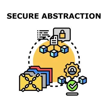 Secure abstraction concept illustrating protected data access 스톡 일러스트