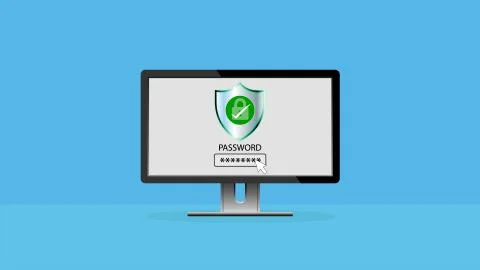 Secure access and data privacy, Cyber security and data protection concept. Stock Illustration