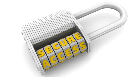 Secure access. Code on a combination padlock Stock Footage 132920382