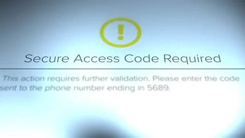Secure Access Code Required on Computer Screen Stock-Footage 341871452