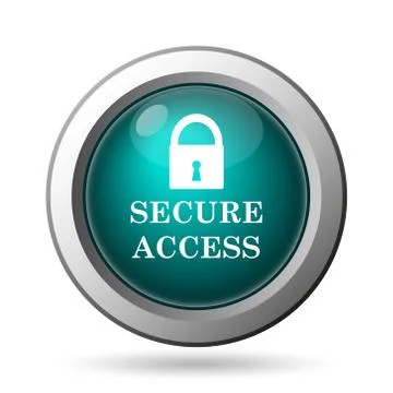 Secure access icon. internet button on white background.. Stock Illustration