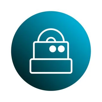 Secure access icon for website development showing modern design and intern.. Stock Illustration