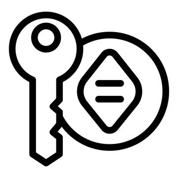 Secure access key with digital encryption icon Stock Illustration