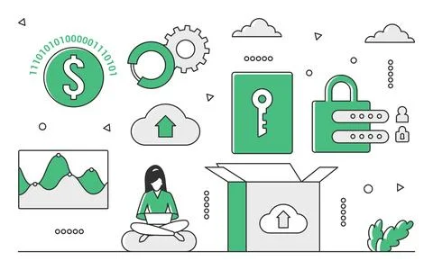 Secure access login Illustrazione stock