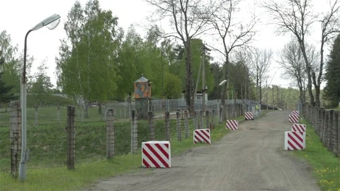 Secure access to the military unit Stock Footage 75840053