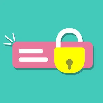 Secure access with a password in the form of a web notification on the Internet Illustrazione stock