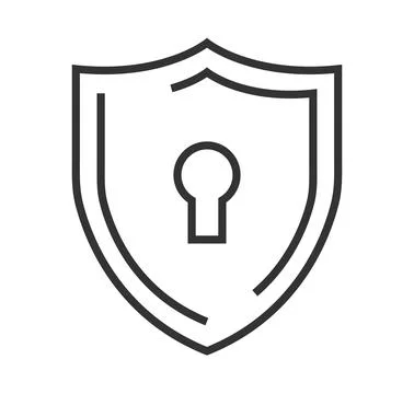 Secure Access Symbol for Data Protection and Cyber Safety Stock Illustration