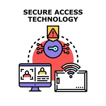 Secure access technology for digital identity protection Stock Illustration