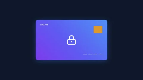 Secure Account Card Flip Animation for Dark Banking App Interfaces and Digi.. Stockbeeldmateriaal 336942719