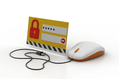 Secure account login concept Grats Stockgrafik