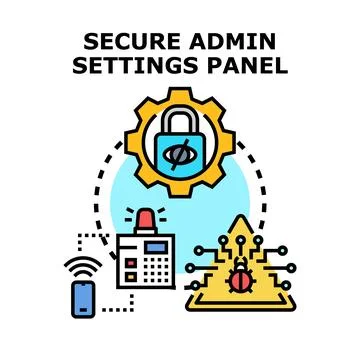 Secure admin settings panel concept vector Stock Illustration