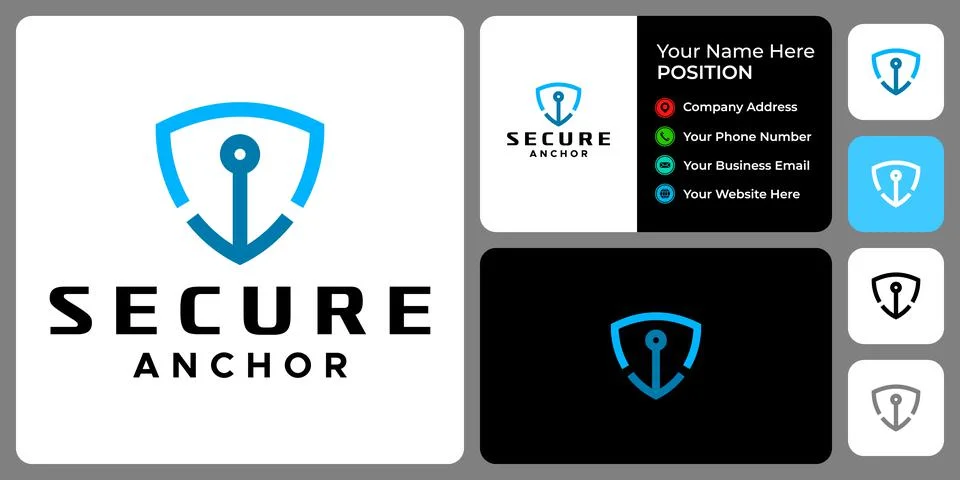 SECURE ANCHOR LOGO Stock Illustration